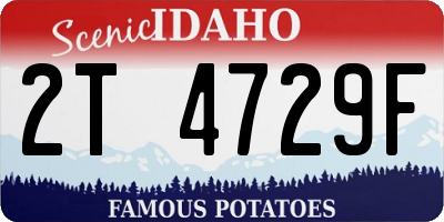 ID license plate 2T4729F