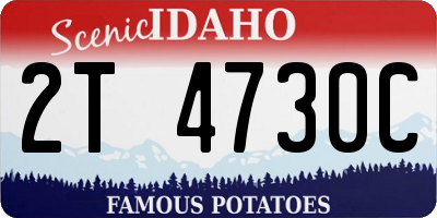 ID license plate 2T4730C