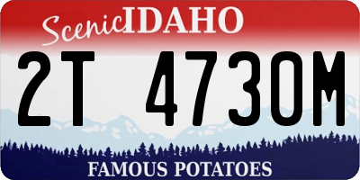 ID license plate 2T4730M