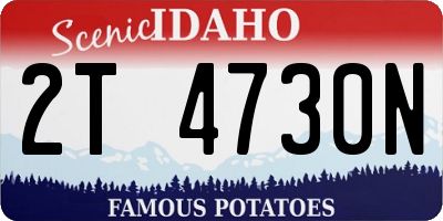 ID license plate 2T4730N