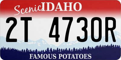 ID license plate 2T4730R