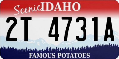 ID license plate 2T4731A