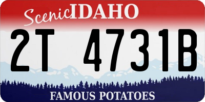 ID license plate 2T4731B