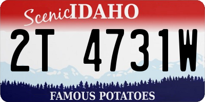 ID license plate 2T4731W