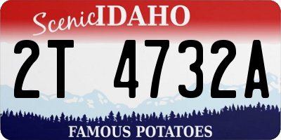 ID license plate 2T4732A