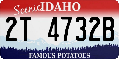 ID license plate 2T4732B