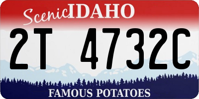 ID license plate 2T4732C