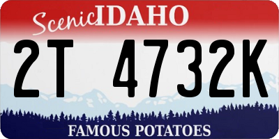 ID license plate 2T4732K