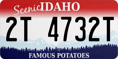 ID license plate 2T4732T