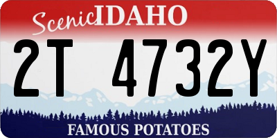 ID license plate 2T4732Y