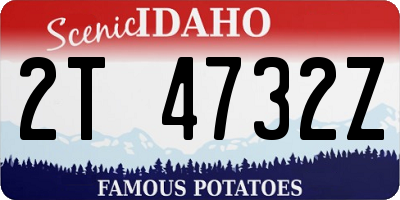 ID license plate 2T4732Z