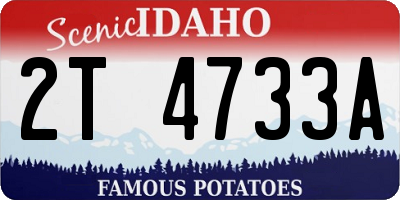 ID license plate 2T4733A