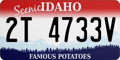 ID license plate 2T4733V