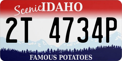 ID license plate 2T4734P
