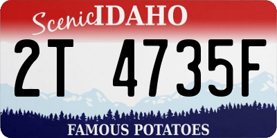 ID license plate 2T4735F