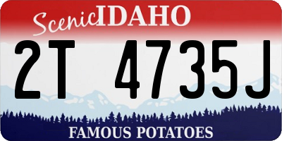 ID license plate 2T4735J