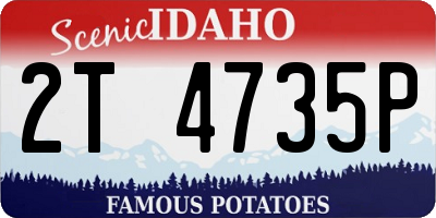 ID license plate 2T4735P