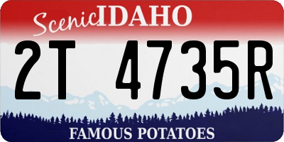ID license plate 2T4735R