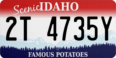 ID license plate 2T4735Y