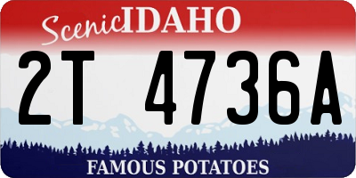 ID license plate 2T4736A