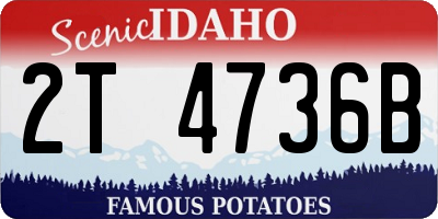 ID license plate 2T4736B