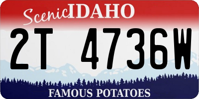 ID license plate 2T4736W