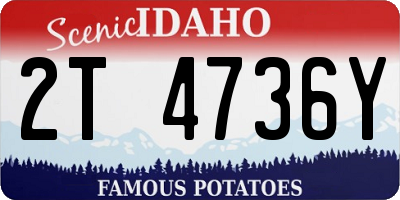 ID license plate 2T4736Y