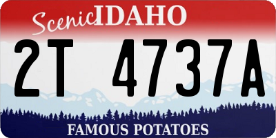 ID license plate 2T4737A