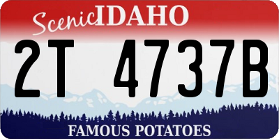 ID license plate 2T4737B