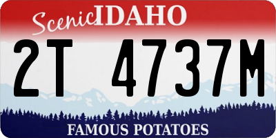 ID license plate 2T4737M