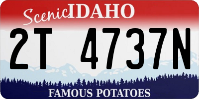 ID license plate 2T4737N