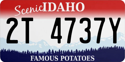 ID license plate 2T4737Y