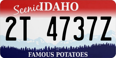 ID license plate 2T4737Z