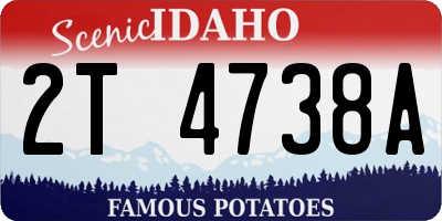 ID license plate 2T4738A