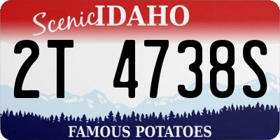 ID license plate 2T4738S