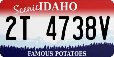 ID license plate 2T4738V