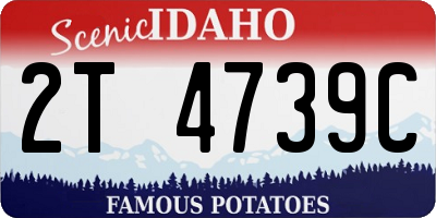 ID license plate 2T4739C