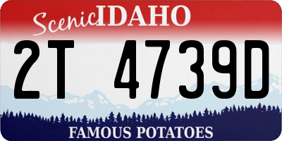 ID license plate 2T4739D