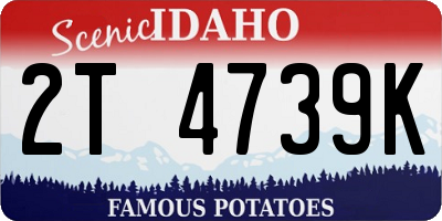 ID license plate 2T4739K