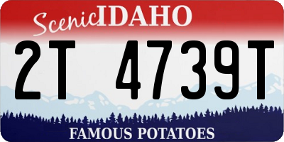 ID license plate 2T4739T