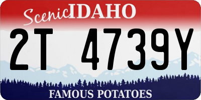 ID license plate 2T4739Y