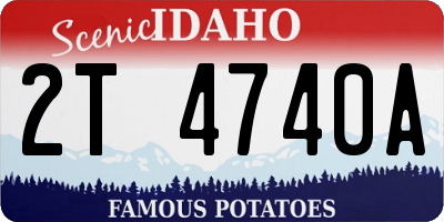 ID license plate 2T4740A