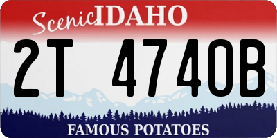 ID license plate 2T4740B