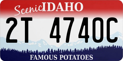 ID license plate 2T4740C