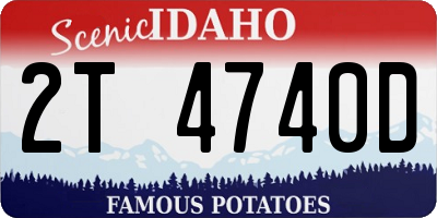 ID license plate 2T4740D