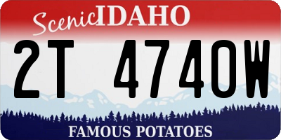 ID license plate 2T4740W