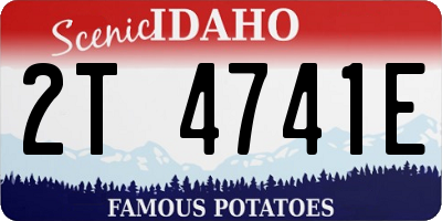 ID license plate 2T4741E