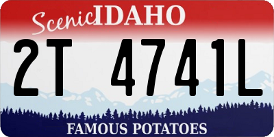 ID license plate 2T4741L