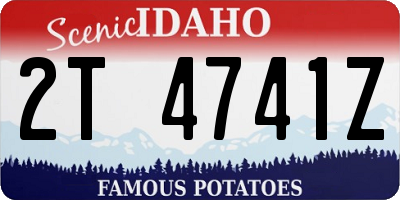ID license plate 2T4741Z