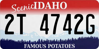 ID license plate 2T4742G